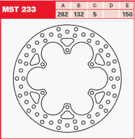 Тормозной диск TRW MST233