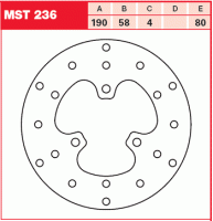 Тормозной диск TRW MST236