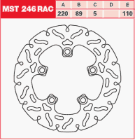 Тормозной диск TRW MST246 RAC