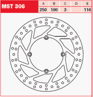 Тормозной диск TRW MST306