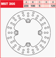 Тормозной диск TRW MST366
