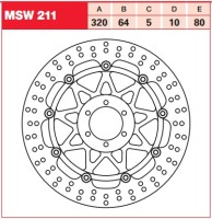 Тормозной диск TRW MSW211
