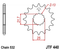 Звезда передняя JT SPROCKETS JTF440