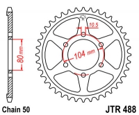 Звезда задняя JT SPROCKETS JTR488