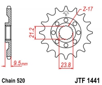 Звезда передняя JT SPROCKETS JTF1441 14 зубьев
