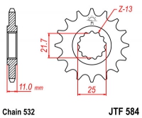 Звезда передняя JT SPROCKETS JTF584 15 зубьев