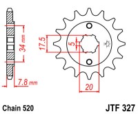 Звезда передняя JT SPROCKETS JTF327 15 зубьев