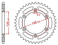 Звезда задняя PBR 808 (C45) 47 зубьев