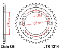 Звезда задняя JT SPROCKETS JTR1314