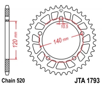 Звезда задняя JT SPROCKETS JTA1793
