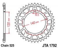Звезда задняя JT SPROCKETS JTA1792