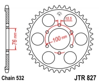 Звезда задняя JT SPROCKETS JTR827