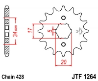 Звезда передняя JT SPROCKETS JTF1264