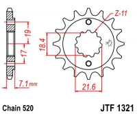 Звезда передняя JT SPROCKETS JTF1321