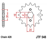 Звезда передняя JT SPROCKETS JTF548