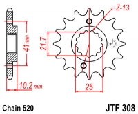 Звезда передняя JT SPROCKETS JTF308