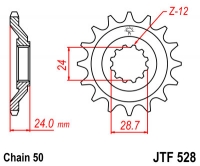Звезда передняя JT SPROCKETS JTF528