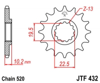 Звезда передняя JT SPROCKETS JTF432
