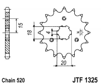 Звезда передняя JT SPROCKETS JTF1325