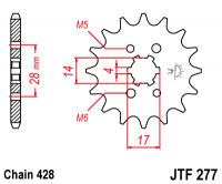 Звезда передняя JT SPROCKETS JTF277