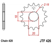 Звезда передняя JT SPROCKETS JTF426 14 зубьев
