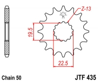 Звезда передняя JT SPROCKETS JTF435 15 зубьев
