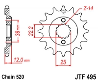 Звезда передняя JT SPROCKETS JTF495