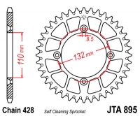 Звезда задняя JT SPROCKETS JTA895 48 зубьев