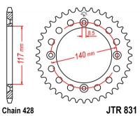 Звезда задняя JT SPROCKETS JTR831