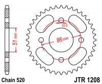 Звезда задняя JT SPROCKETS JTR1208