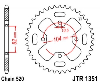Звезда задняя JT SPROCKETS JTR1351