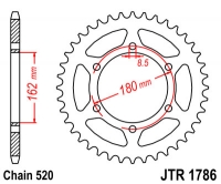 Звезда задняя JT SPROCKETS JTR1786
