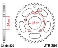 Звезда задняя JT SPROCKETS JTR254 41 зуб
