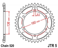 Звезда задняя JT SPROCKETS JTR5 44 зуба
