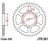 Звезда задняя JT SPROCKETS JTR501 46 зубьев