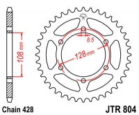 Звезда задняя JT SPROCKETS JTR804