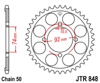 Звезда задняя JT SPROCKETS JTR848