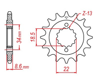 Звезда передняя JT SPROCKETS JTF1908