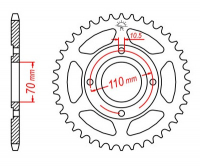 Звезда задняя JT SPROCKETS JTR248 45 зубьев