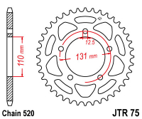 Звезда задняя JT SPROCKETS JTR75 42 зуба