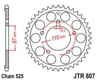 Звезда задняя JT SPROCKETS JTR807