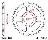 Звезда задняя JT SPROCKETS JTR838 38 зубьев